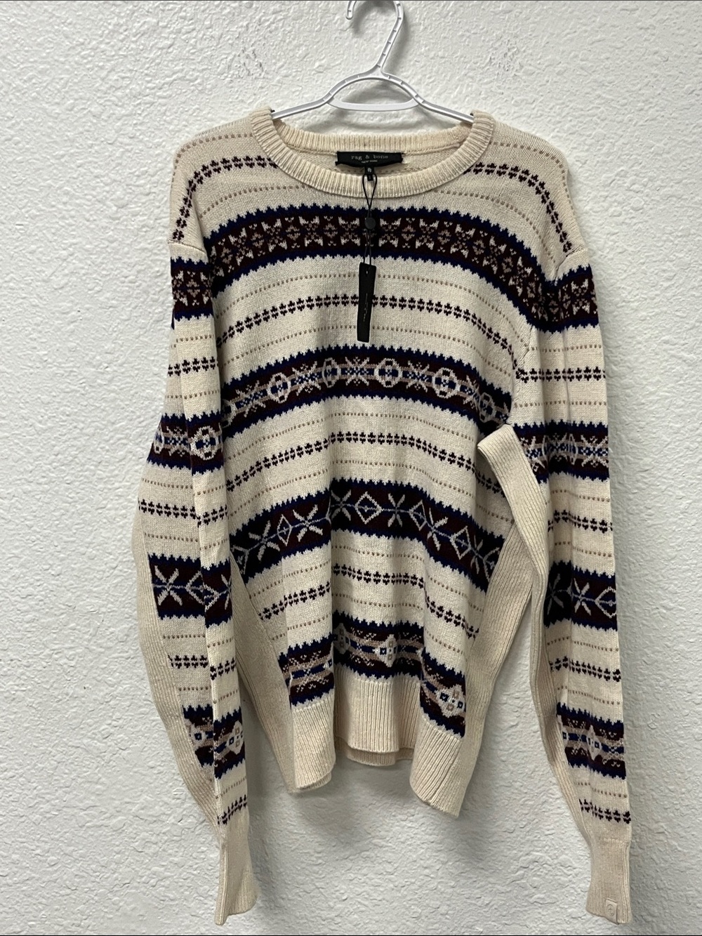 Rag & Bone Wesley Fair Isle Wool Crewneck Sweater
#1193
